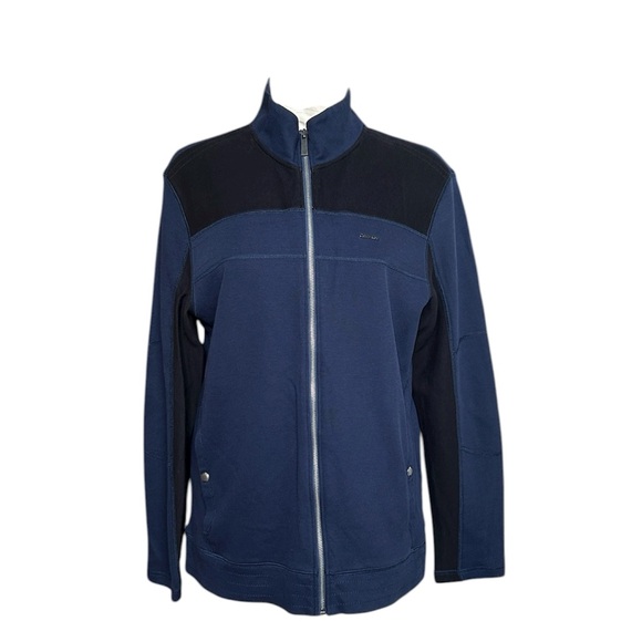 CALVIN‎ KLEIN Jacket Navy Blue/Black Casual Athleisure Outdoors Men’s XL - Picture 1 of 13